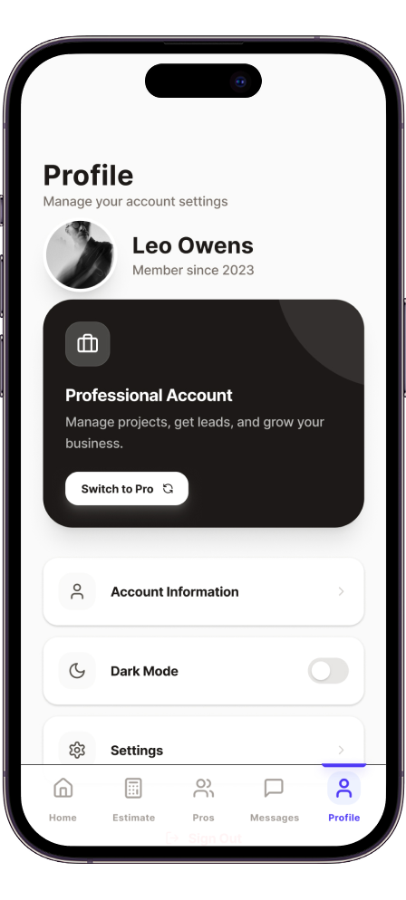 Role switcher professional