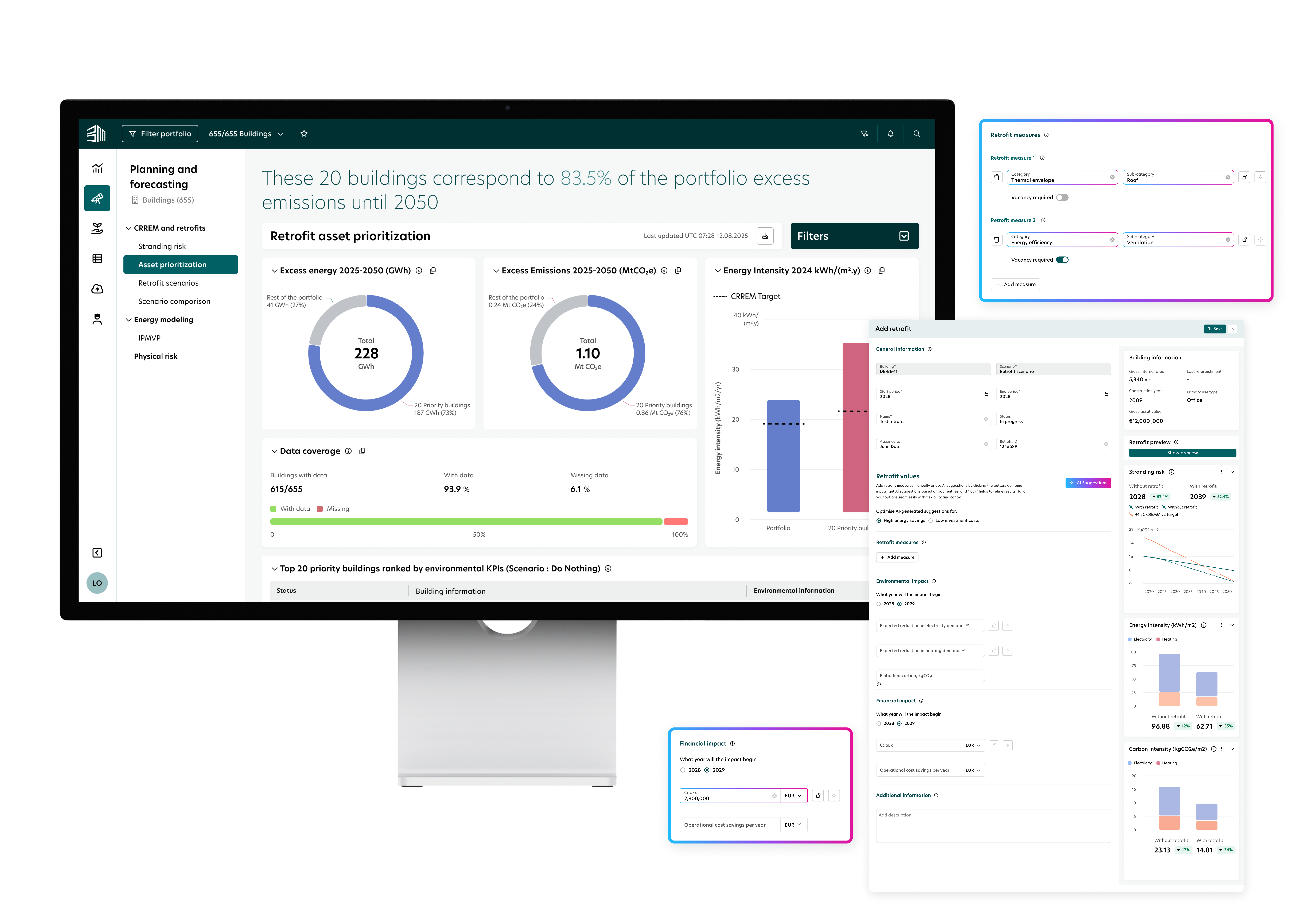 AI-powered retrofit asset prioritization